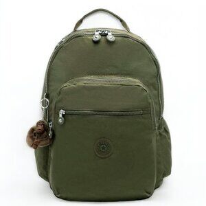 NWT Kipling Seoul Large Laptop Backpack, Jaded Green Tonal